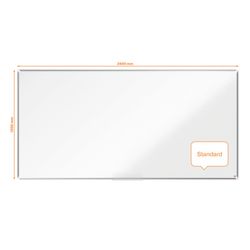 NOBO Premium Plus ardoise en acier vitrifié 2400x1200mm, blanc
