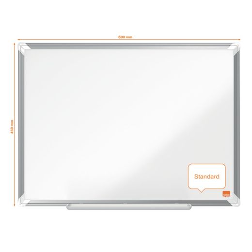 NOBO Premium Plus ardesia acciaio vetrificato 600x450 mm, bianco