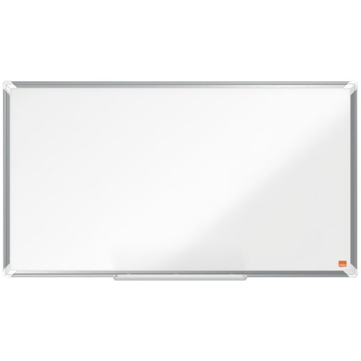 NOBO Premium Plus 40" gelakt stalen panoramalei, 890x500mm, wit