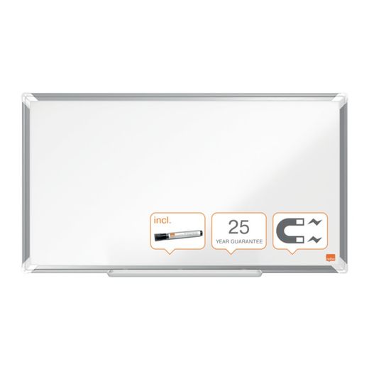 Pizarra NOBO Premium Plus de formato panorámico acero vitrificado de 32", 710x400mm, blanco