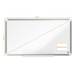 Pizarra NOBO Premium Plus de formato panorámico acero vitrificado de 32", 710x400mm, blanco