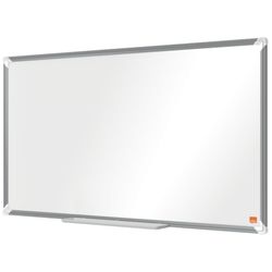 NOBO Premium Plus 40" Panorama-Schieferplatte aus verglastem Stahl, 890 x 500 mm, weiß