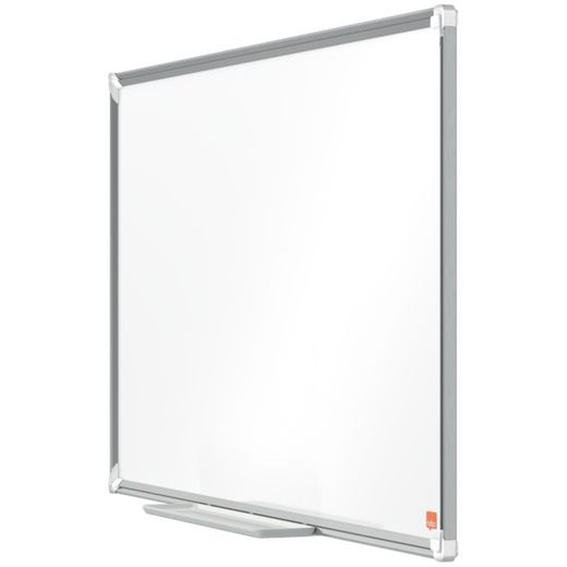 NOBO Premium Plus 40" Panorama-Schieferplatte aus verglastem Stahl, 890 x 500 mm, weiß