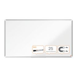 NOBO Premium Plus 70" Panorama-Schieferplatte aus verglastem Stahl, 1550 x 870 mm, weiß