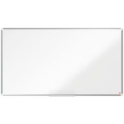 NOBO Premium Plus 70" Panorama-Schieferplatte aus verglastem Stahl, 1550 x 870 mm, weiß