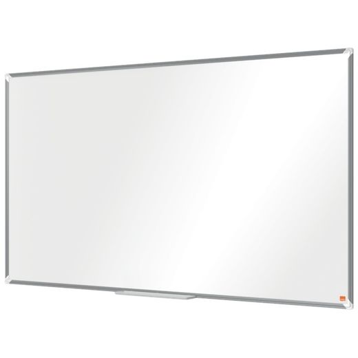 NOBO Premium Plus 70" Panorama-Schieferplatte aus verglastem Stahl, 1550 x 870 mm, weiß