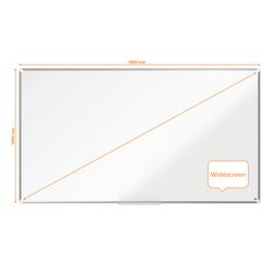 Pizarra NOBO Premium Plus de formato panorámico acero vitrificado de 85", 1880x1060mm, blanco