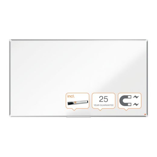 Pizarra NOBO Premium Plus de formato panorámico acero vitrificado de 85", 1880x1060mm, blanco