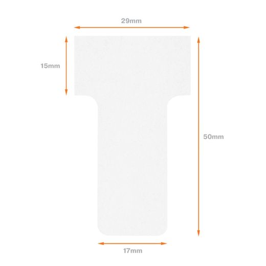 Planowanie: Żetony NOBO T (pudełko 100) rozmiar 1, białe