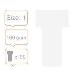 Planowanie: Żetony NOBO T (pudełko 100) rozmiar 1, białe