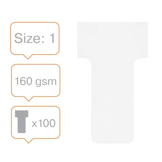 Planowanie: Żetony NOBO T (pudełko 100) rozmiar 1, białe