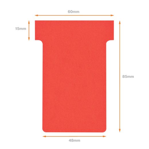 Planowanie: Żetony NOBO T (pudełko 100) rozmiar 2, czerwone