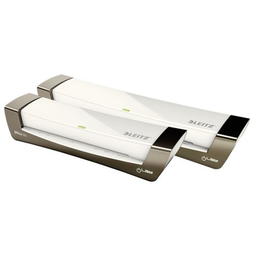 Plastificadora iLAM Office DIN A4, plata/blanco