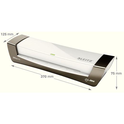 Plastificadora iLAM Office DIN A4, plata/blanco