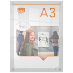 Przezroczysty akrylowy stojak na plakaty ścienne, A3