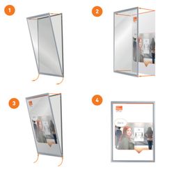 Stojak na plakaty Impression Pro z aluminiową ramą, A3