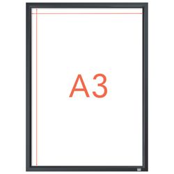 Uchwyt na plakaty Impression Pro z ramką w kolorze grafitowo-szarym, A3