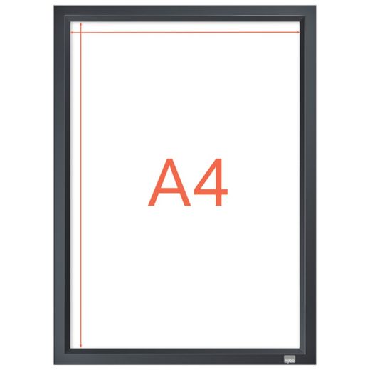 Uchwyt na plakaty Impression Pro z grafitowo-szarą ramką, A4