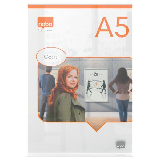 Przezroczysty akrylowy stojak na plakaty, format A5