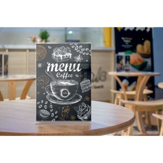 Przezroczysty akrylowy stojak na plakaty, format A5