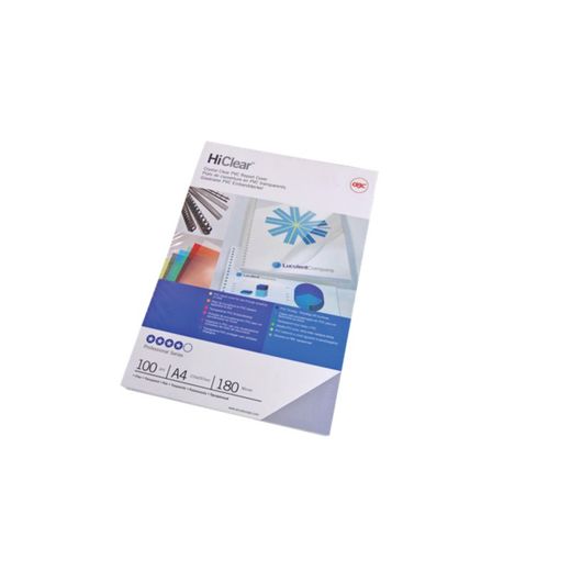 Pokrywa PVC GBC trans.DIN A4 240 mikronów (Pack 100), szkło