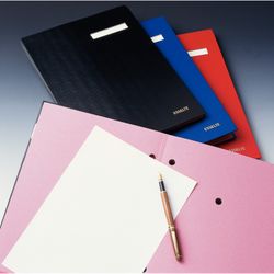 Porta firma Essente. Soffietto con 20 divisori rigati, neri