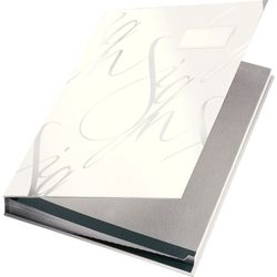 Portafirmas Gama Leitz Sign. Fuelle con 18 separadores acabado soft grip, blanco