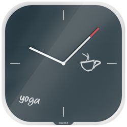 Leitz Cozy väggklocka i glas, grå