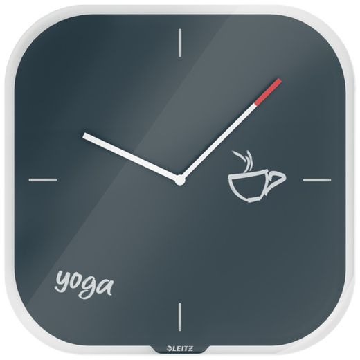 Leitz Cozy väggklocka i glas, grå