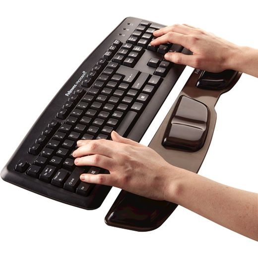 Żelowa podkładka pod nadgarstek V-Channel™ do klawiatury, czarna