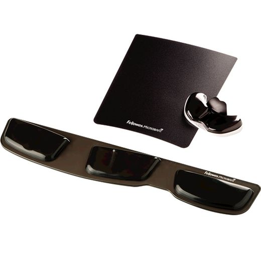 Żelowa podkładka pod nadgarstek V-Channel™ do klawiatury, czarna