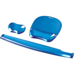 Poggiapolsi per tastiera in gel Crystal™ Blu