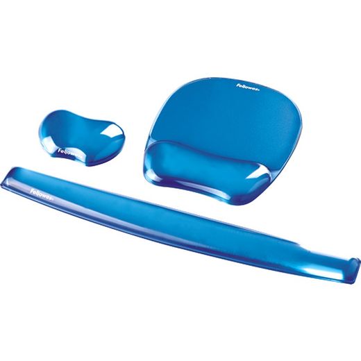 Poggiapolsi per tastiera in gel Crystal™ Blu