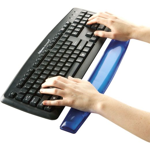 Poggiapolsi per tastiera in gel Crystal™ Blu