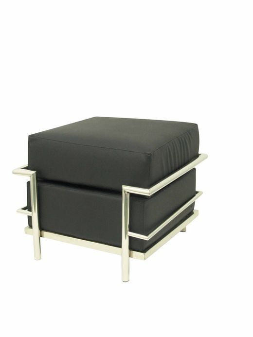 Reposapies para sofá Nerpio, Tarazona o Salobre.  Tapizado en similpiel color negro