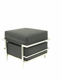 Reposapies para sofá Nerpio, Tarazona o Salobre.  Tapizado en similpiel color negro