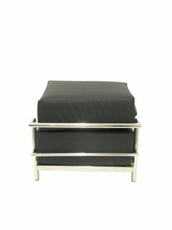 Reposapies para sofá Nerpio, Tarazona o Salobre.  Tapizado en similpiel color negro