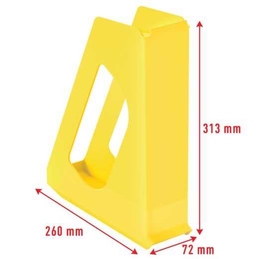 Europost magazine rack. Opaque (313 mm high), vivid yellow