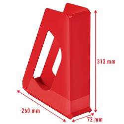 Europost magazine rack. Opaque (313 mm high), Vivid Red
