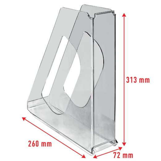 Portariviste Europost. Trasparente (altezza 313 mm), vetro