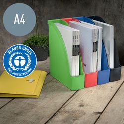 Porte-revues Leitz Recycle. Dos 60, bleu