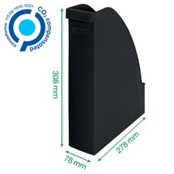 Porte-revues Leitz Recycle. Dos 60, noir