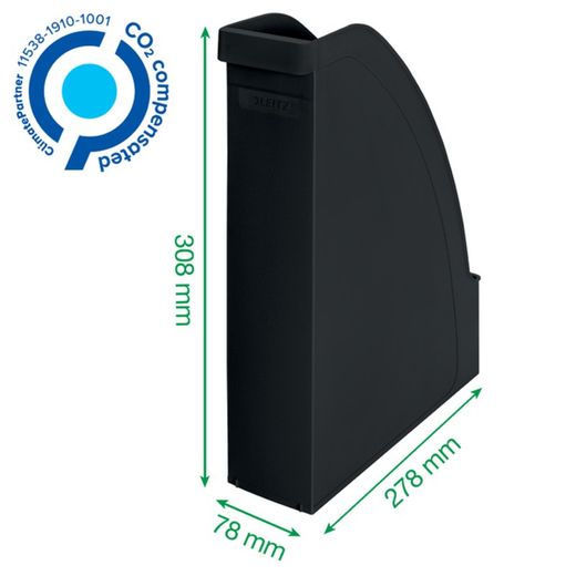 Porte-revues Leitz Recycle. Dos 60, noir