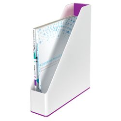 Leitz WOW DUAL magazine rack, purple/white