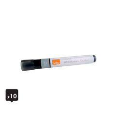 Markery z płynnym tuszem, końcówka ścięta (10 szt.), kolor czarny