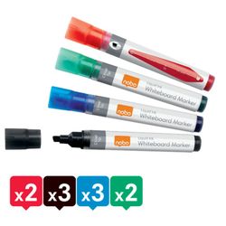 Rotuladores tinta líquida, punta biselada (10 unidades), surtidos