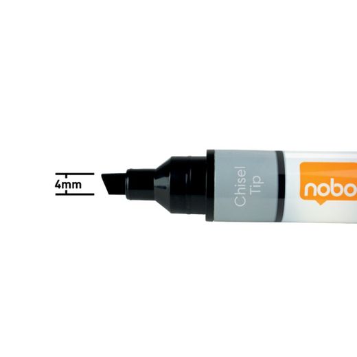 Markery z płynnym tuszem, końcówka ścięta (4 sztuki w blistrze), różne