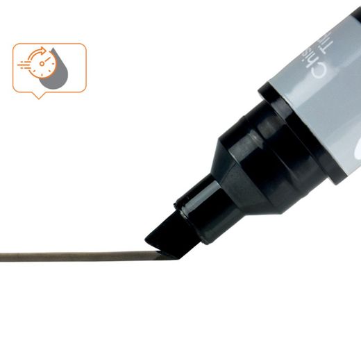 Markery z płynnym tuszem, końcówka ścięta (4 sztuki w blistrze), różne