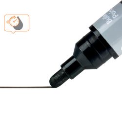 Rotuladores tinta líquida, punta cónica (10 unidades), negro