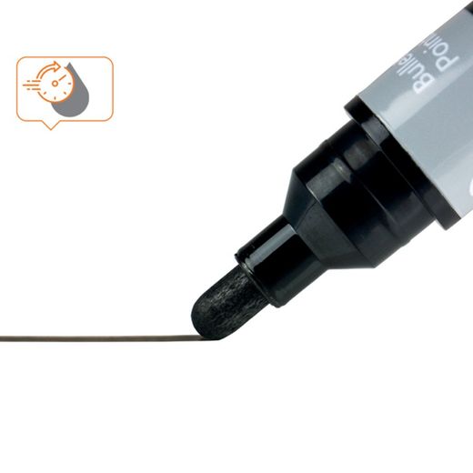 Rotuladores tinta líquida, punta cónica (10 unidades), negro